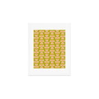 Retro Peach Blossoms Pattern - Green Art Print Gallery Image 1