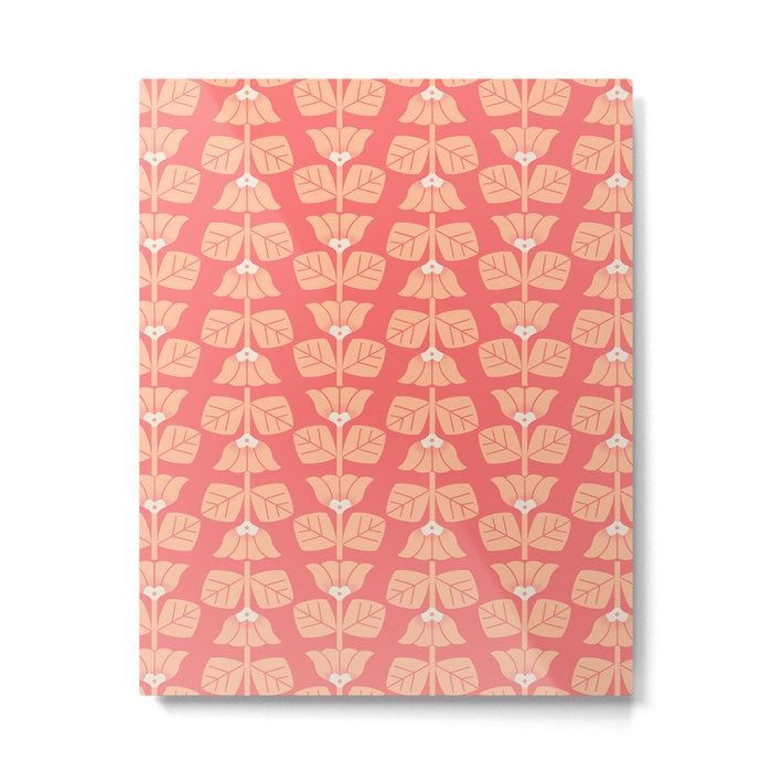 Retro Peach Blossoms Pattern Metal Print Gallery Image 1