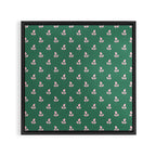 Retro Pink Leaf Pattern - Green Background Framed Canvas Print Gallery Image 3