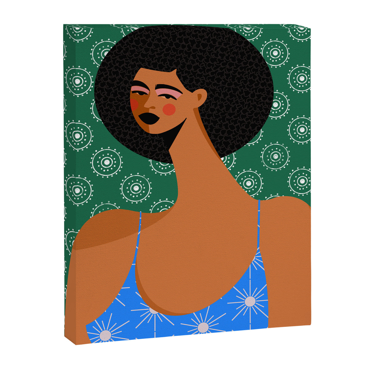 Retro Sun Patterned Dress Canvas Print Gallery Image 6