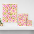 Retro Tropical Flora Pattern Canvas Print Gallery Image 3
