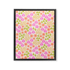 Retro Tropical Flora Pattern Framed Canvas Print Gallery Image 8