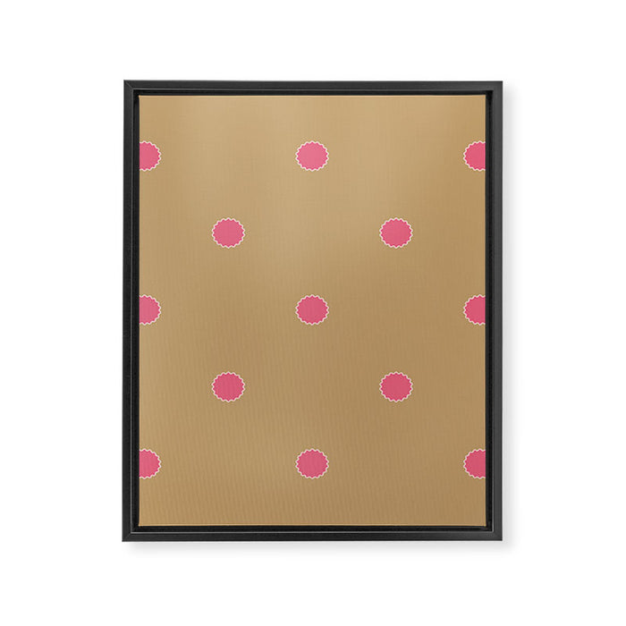 Rickrack Bloom - Folk Motif Framed Canvas Print Gallery Image 1