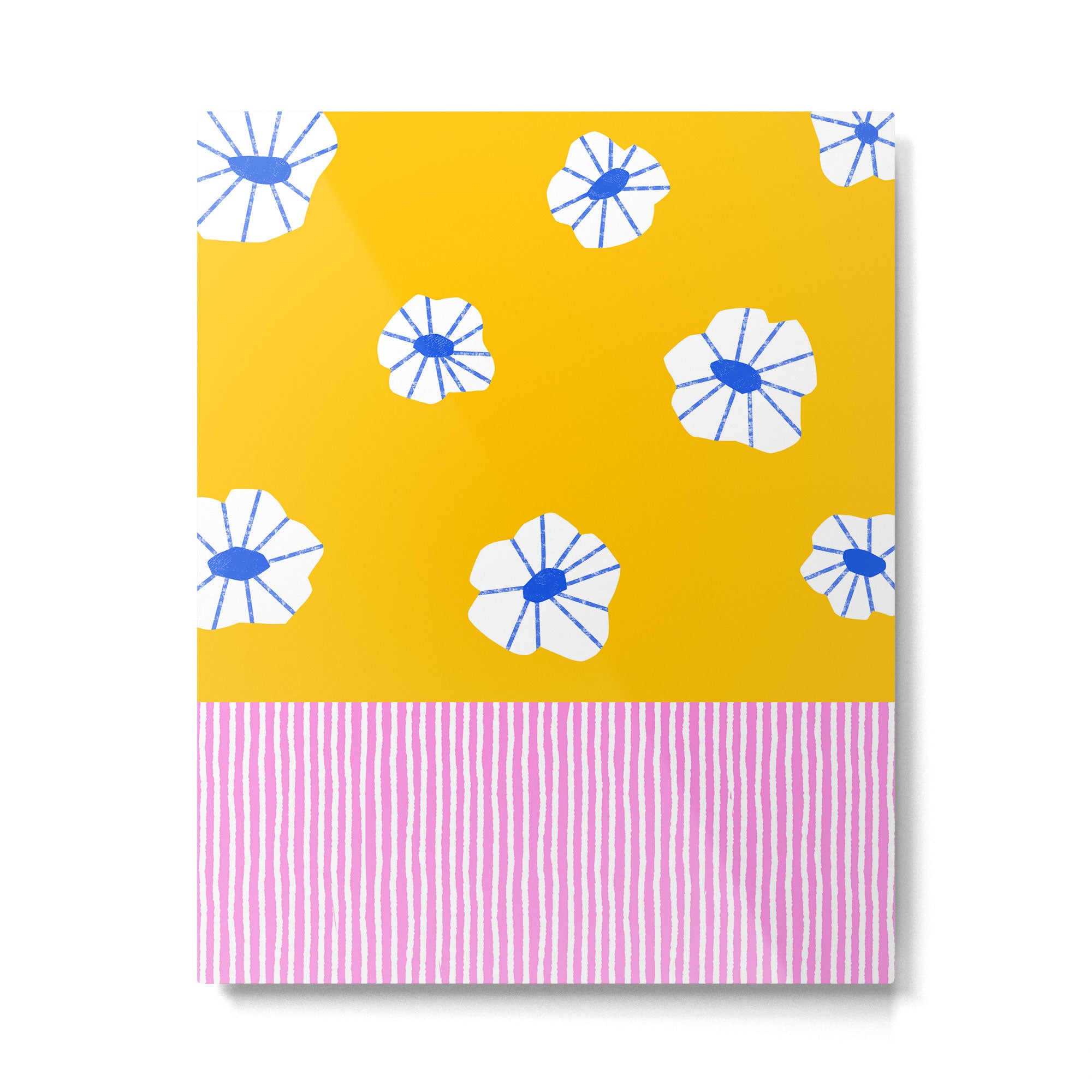Scattered Flowers and Stripes Metal Print Gallery Image 4