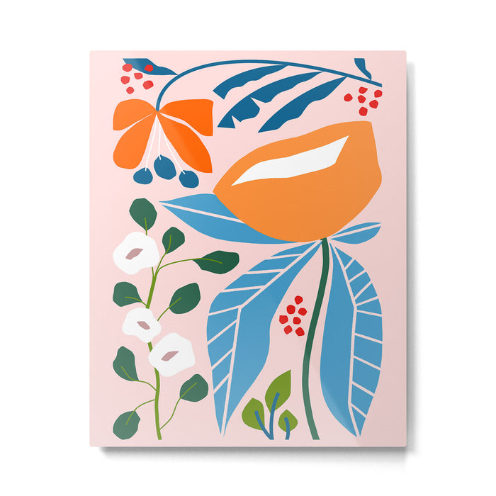 Spring Abstract Florals Metal Print Gallery Image 1