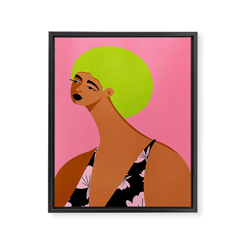 Summer Hair Vibe Framed Canvas Print Gallery Image 6
