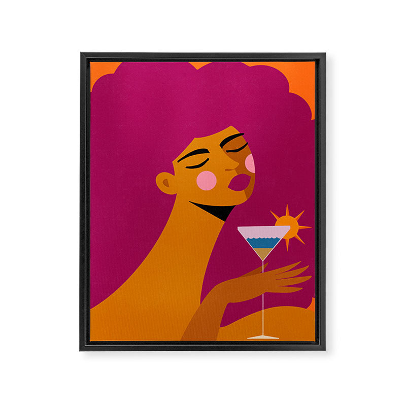 Summer Solstice Sip Framed Canvas Print Gallery Image 6