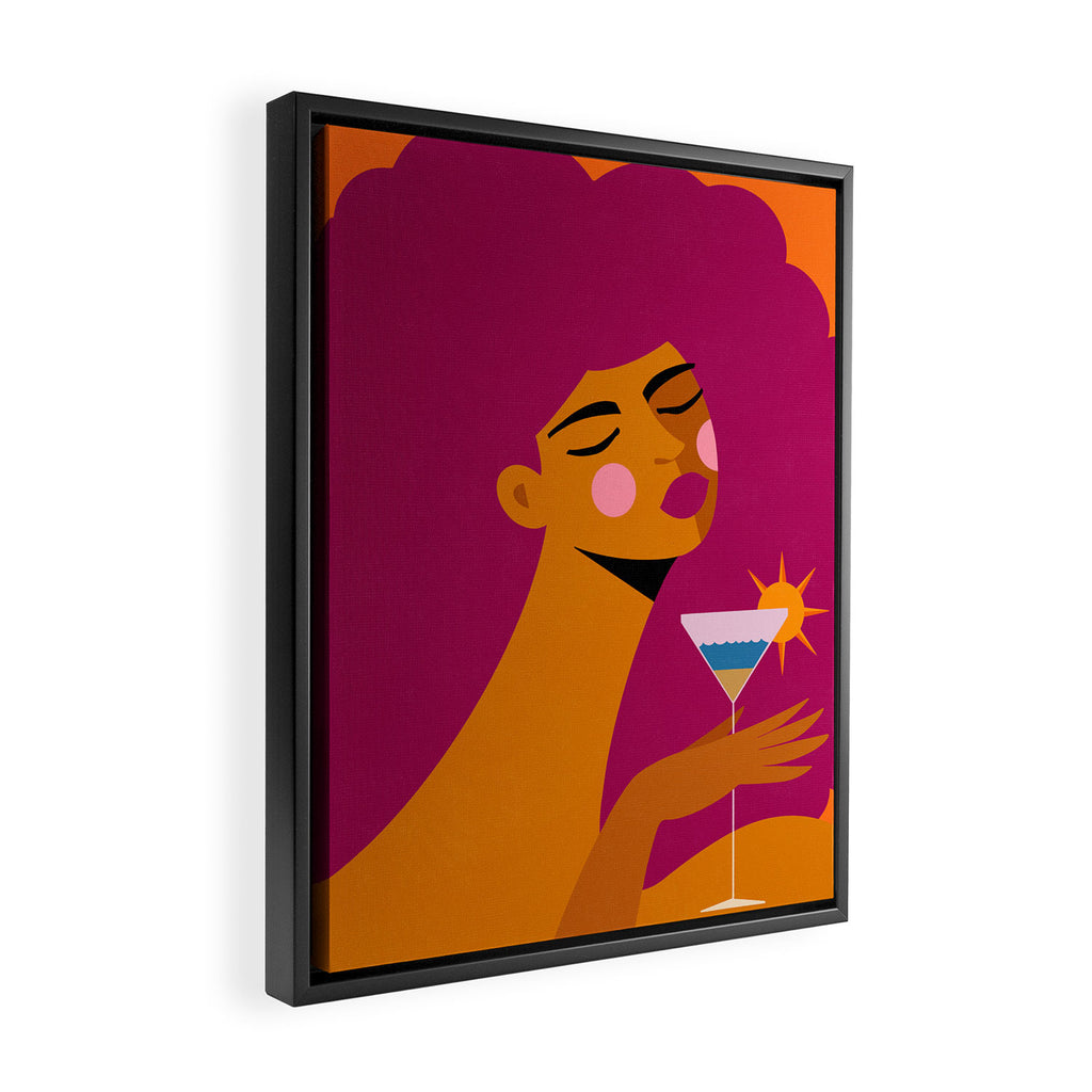 Summer Solstice Sip Framed Canvas Print Gallery Image 2