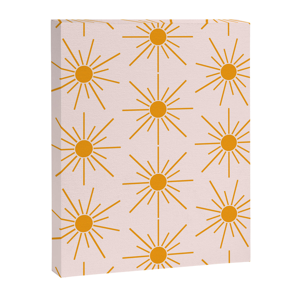 Sun Pattern On Pink Background Canvas Print Gallery Image 8