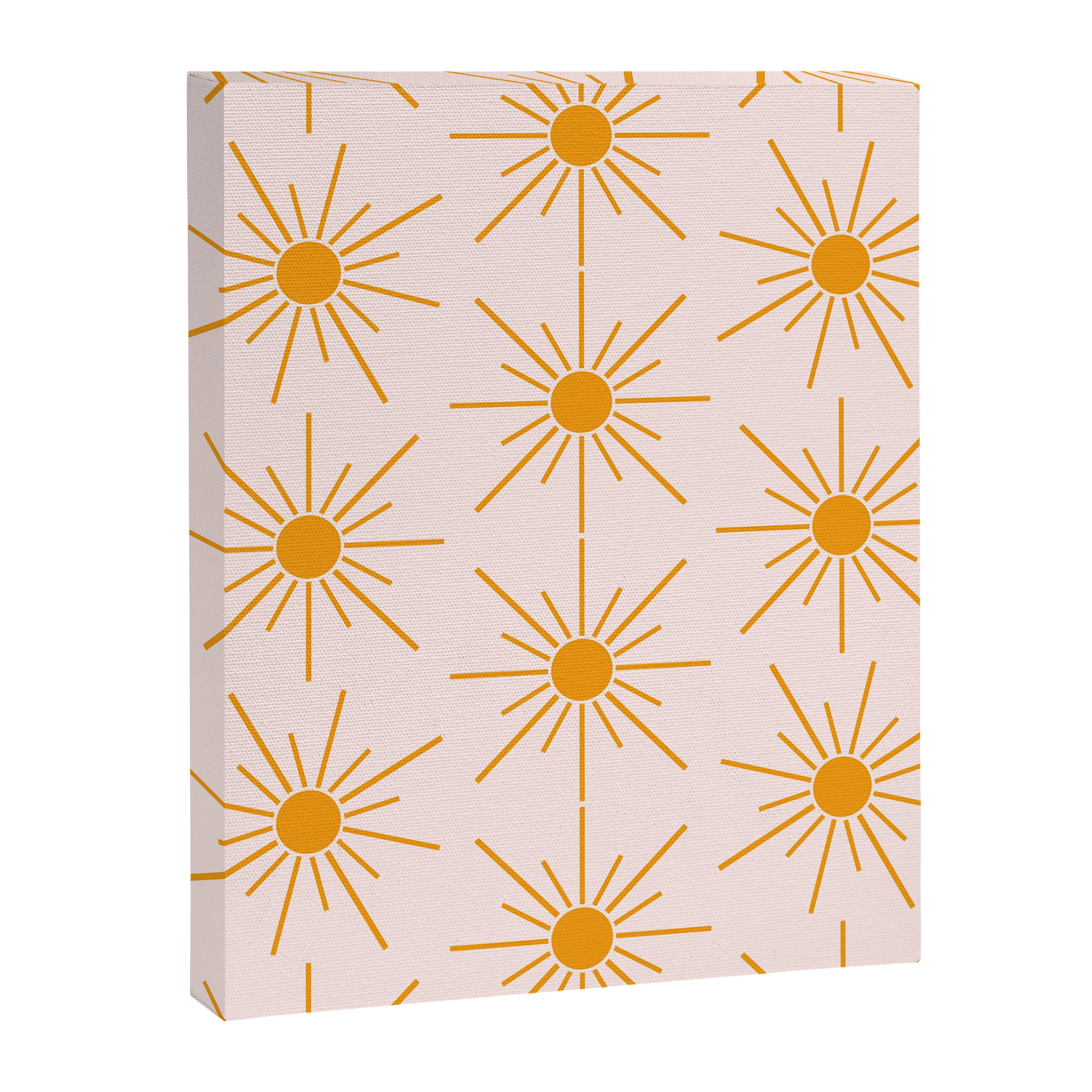 Sun Pattern On Pink Background Canvas Print Gallery Image 8
