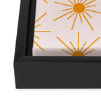 Sun Pattern On Pink Background Framed Canvas Print Gallery Image 2