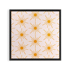 Sun Pattern On Pink Background Framed Canvas Print Gallery Image 3