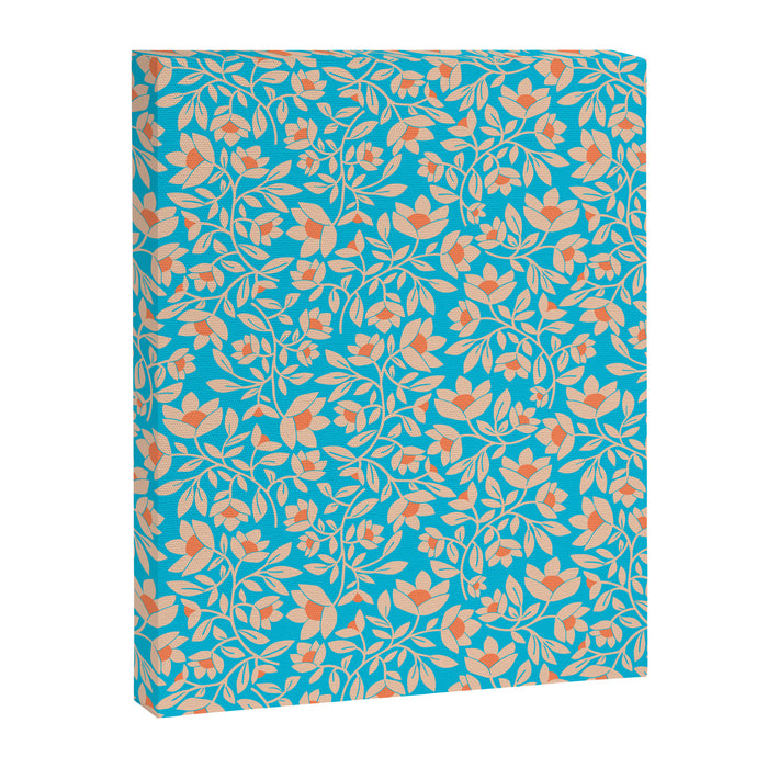 Tropical Blooms Pattern - Blue Canvas Print Gallery Image 1