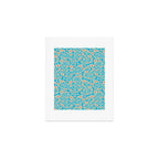 Tropical Blooms Pattern - Blue Art Print Gallery Image 1