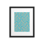 Tropical Blooms Pattern - Blue Framed Art Print Gallery Image 6
