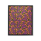 Tropical Blooms Pattern - Green Framed Canvas Print Gallery Image 8