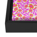 Tropical Blooms Pattern - Pink and Orange Framed Canvas Print Gallery Image 3