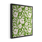 Tropical Vines Pattern - Green Framed Canvas Print Gallery Image 2
