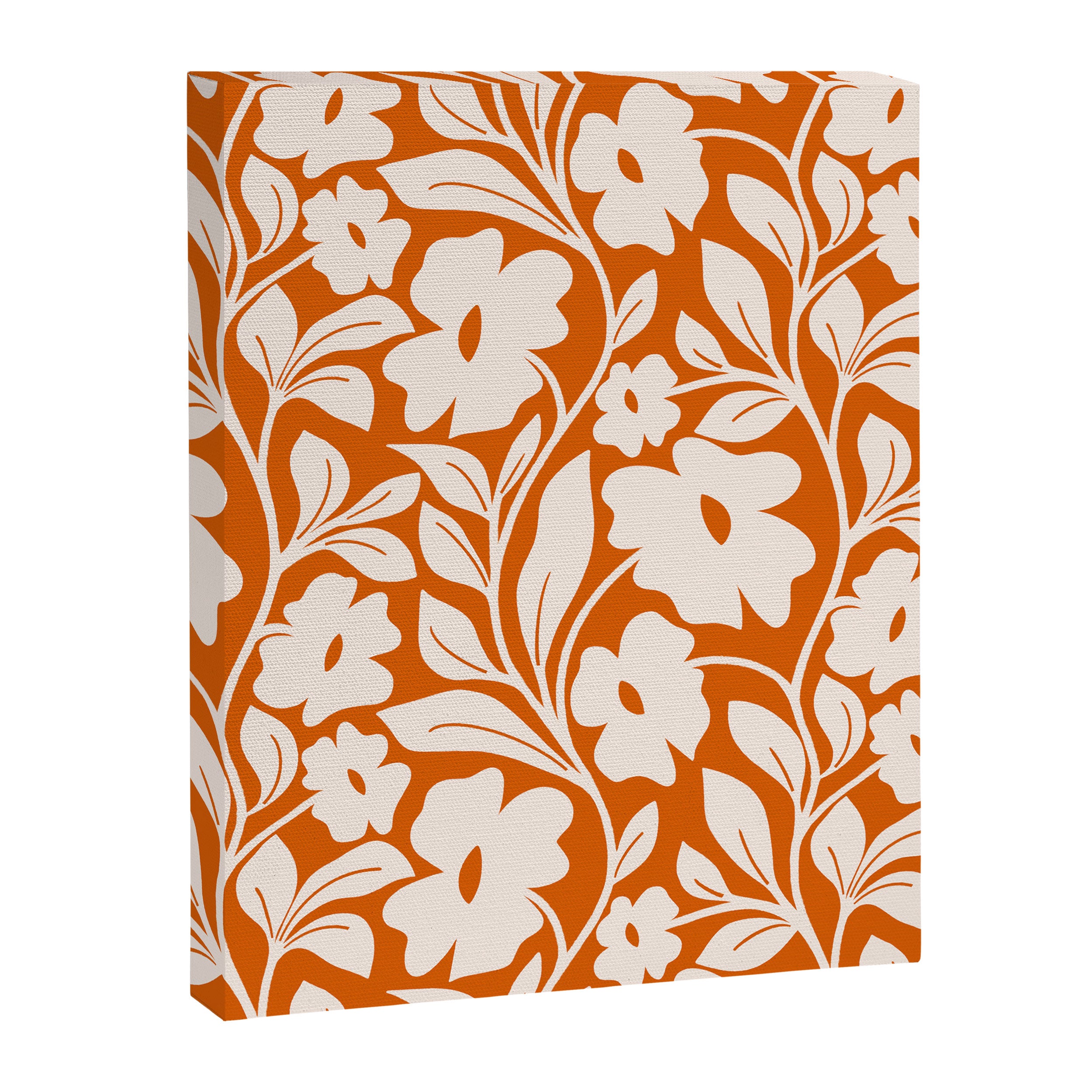 Tropical Vines Pattern - Terracotta Canvas Print Gallery Image 8