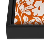 Tropical Vines Pattern - Terracotta Framed Canvas Print Gallery Image 3