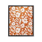 Tropical Vines Pattern - Terracotta Framed Canvas Print Gallery Image 8
