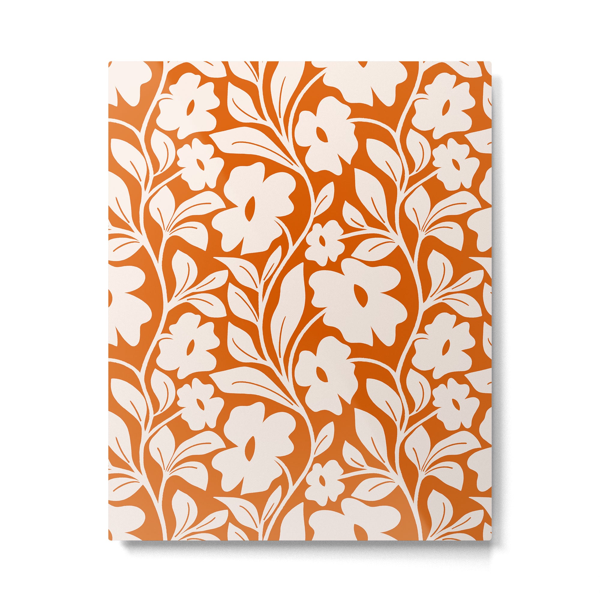 Tropical Vines Pattern - Terracotta Metal Print Gallery Image 6