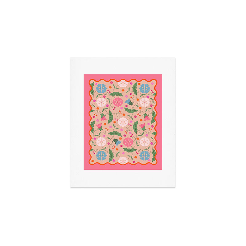 Wavy Garden - Vintage Floral Art Art Print Gallery Image 1