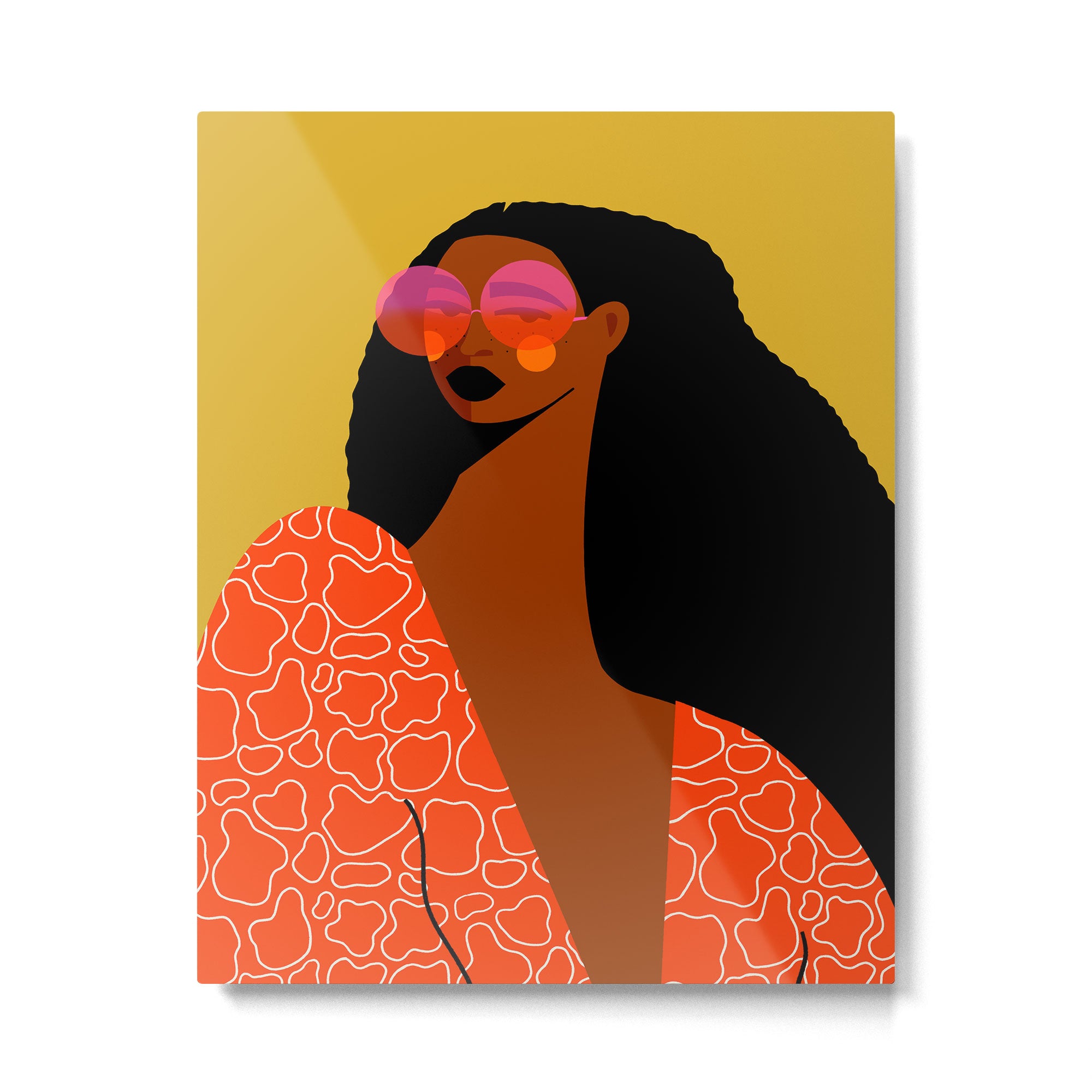 Wavy Retro Vibe Metal Print Gallery Image 4