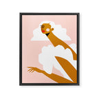 White Dress Framed Canvas Print Gallery Image 6