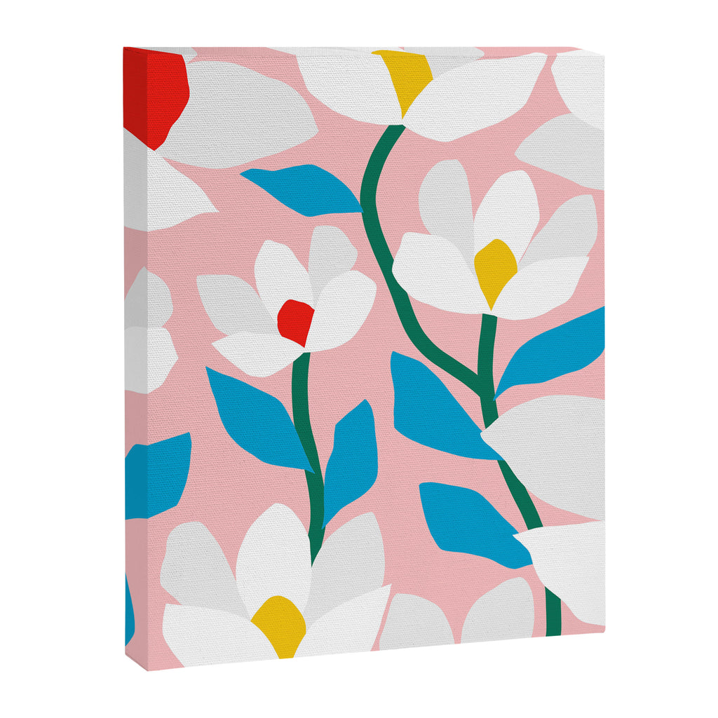 White Spring Florals Canvas Print Gallery Image 8
