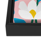 White Spring Florals Framed Canvas Print Gallery Image 3