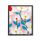White Spring Florals Framed Canvas Print Gallery Image 8