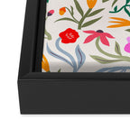 Wild Botanica Bloom - Romantic Abstract Floral Pattern Framed Canvas Print Gallery Image 3