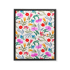 Wild Botanica Bloom - Romantic Abstract Floral Pattern Framed Canvas Print Gallery Image 8