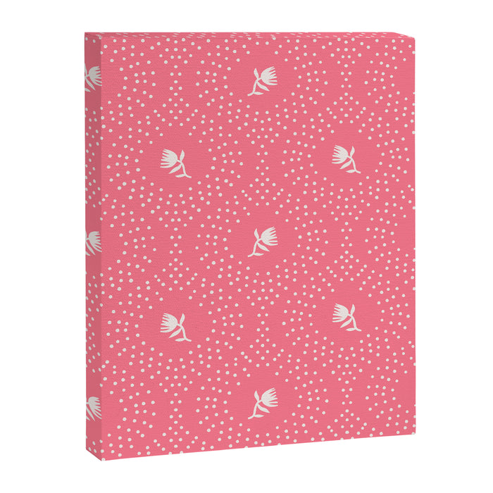 Wild Dotted Florals - Bold Coral Abstract Pattern Canvas Print Gallery Image 1