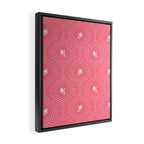 Wild Dotted Florals - Bold Coral Abstract Pattern Framed Canvas Print Gallery Image 2