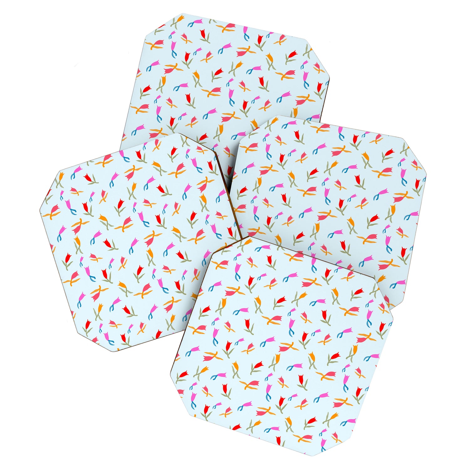 Wild Grace - Abstract Floral Coordinate Pattern Coaster Gallery Image 1