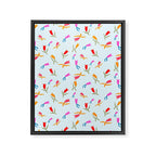 Wild Grace - Abstract Floral Coordinate Pattern Framed Canvas Print Gallery Image 8