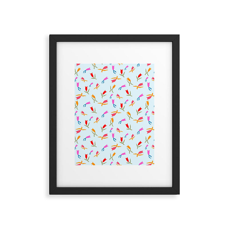 Wild Grace - Abstract Floral Coordinate Pattern Framed Art Print Gallery Image 6