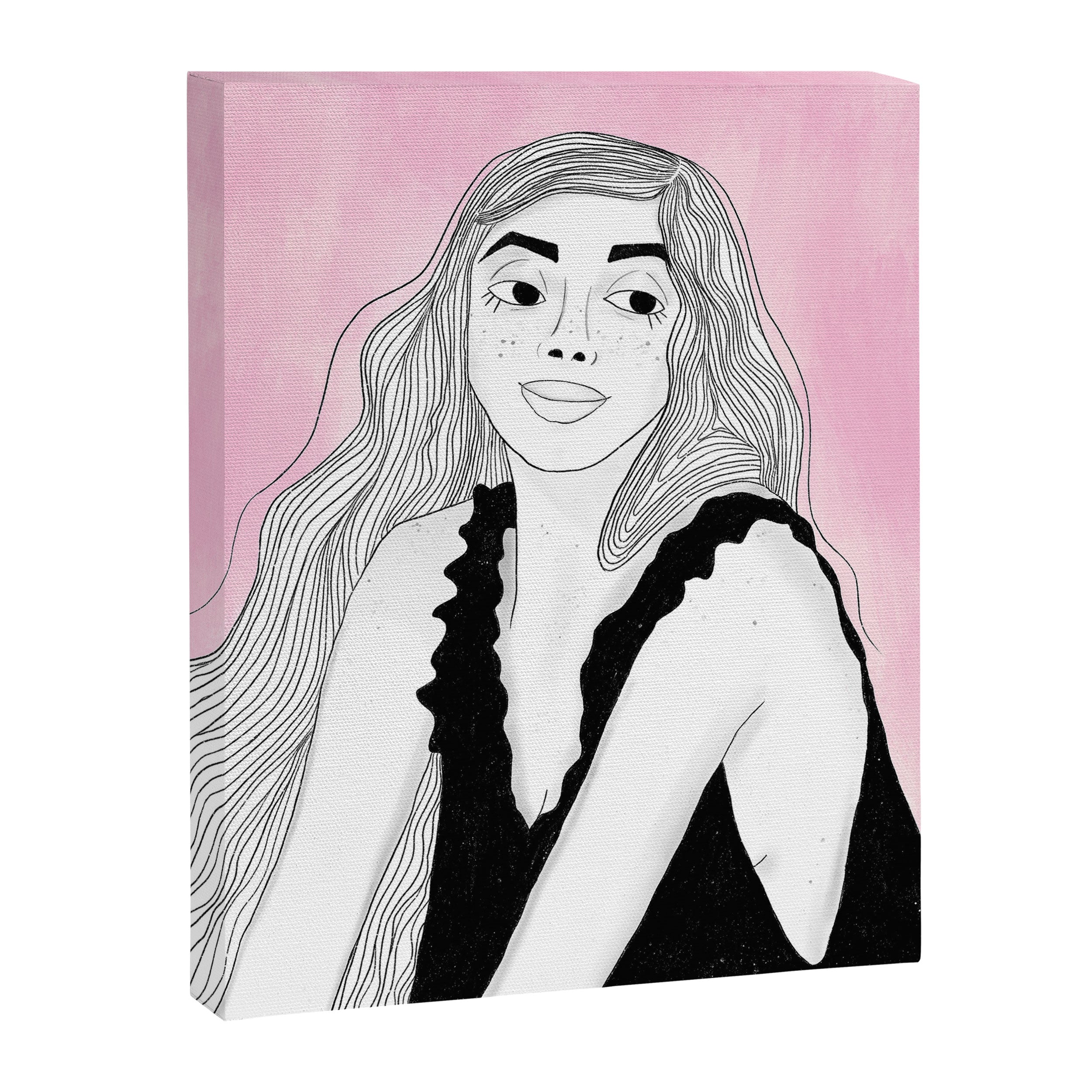 Woman Leaning In Canvas Print Gallery Image 8