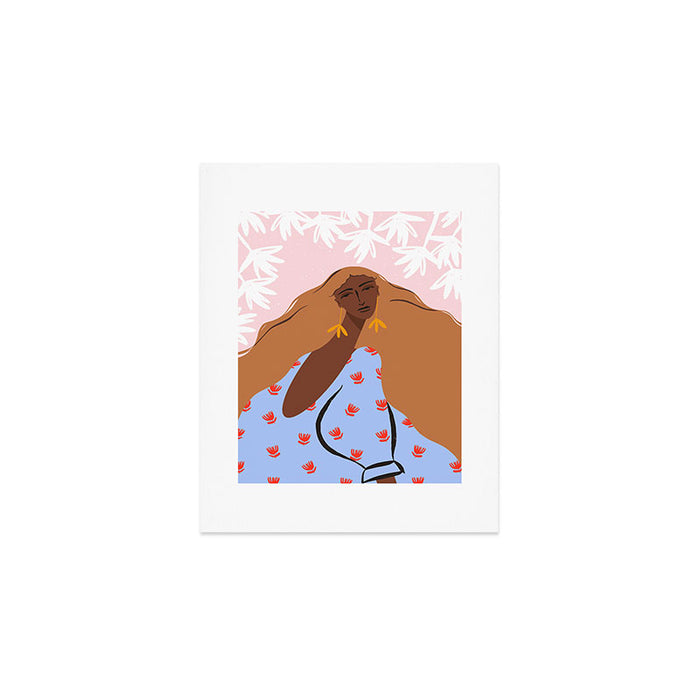 Woman Looking Back Art Print Gallery Image 1