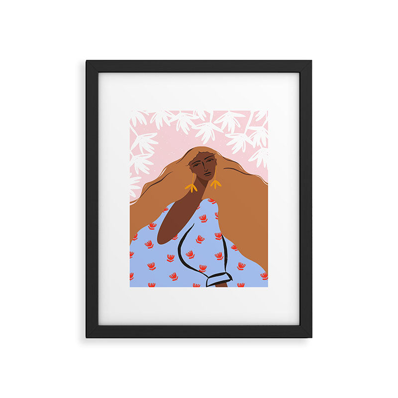Woman Looking Back Framed Art Print Gallery Image 4