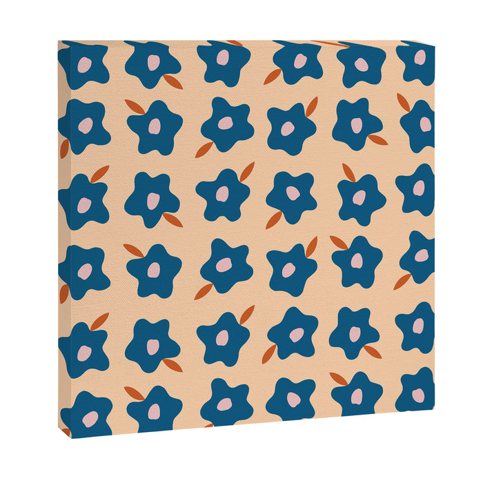 Wonky Blue Spring Flowers Canvas Print Gallery Image 1