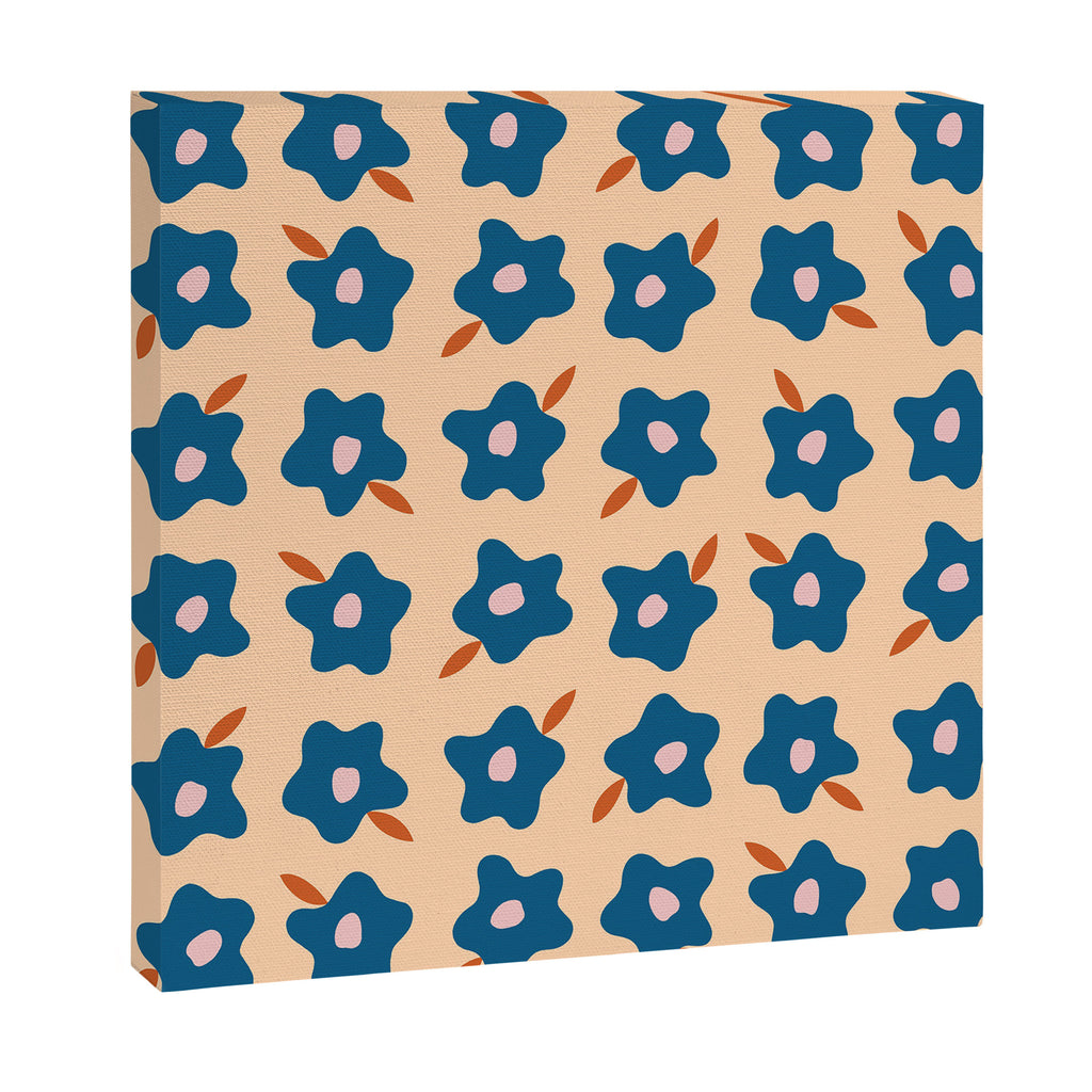 Wonky Blue Spring Flowers Canvas Print Gallery Image 3