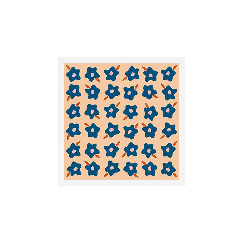 Wonky Blue Spring Flowers Art Print Gallery Image 1