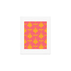 Yellow Fan Florals Art Print Gallery Image 1