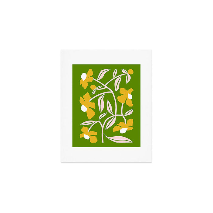 Yellow Flower Vine Art Print Gallery Image 1