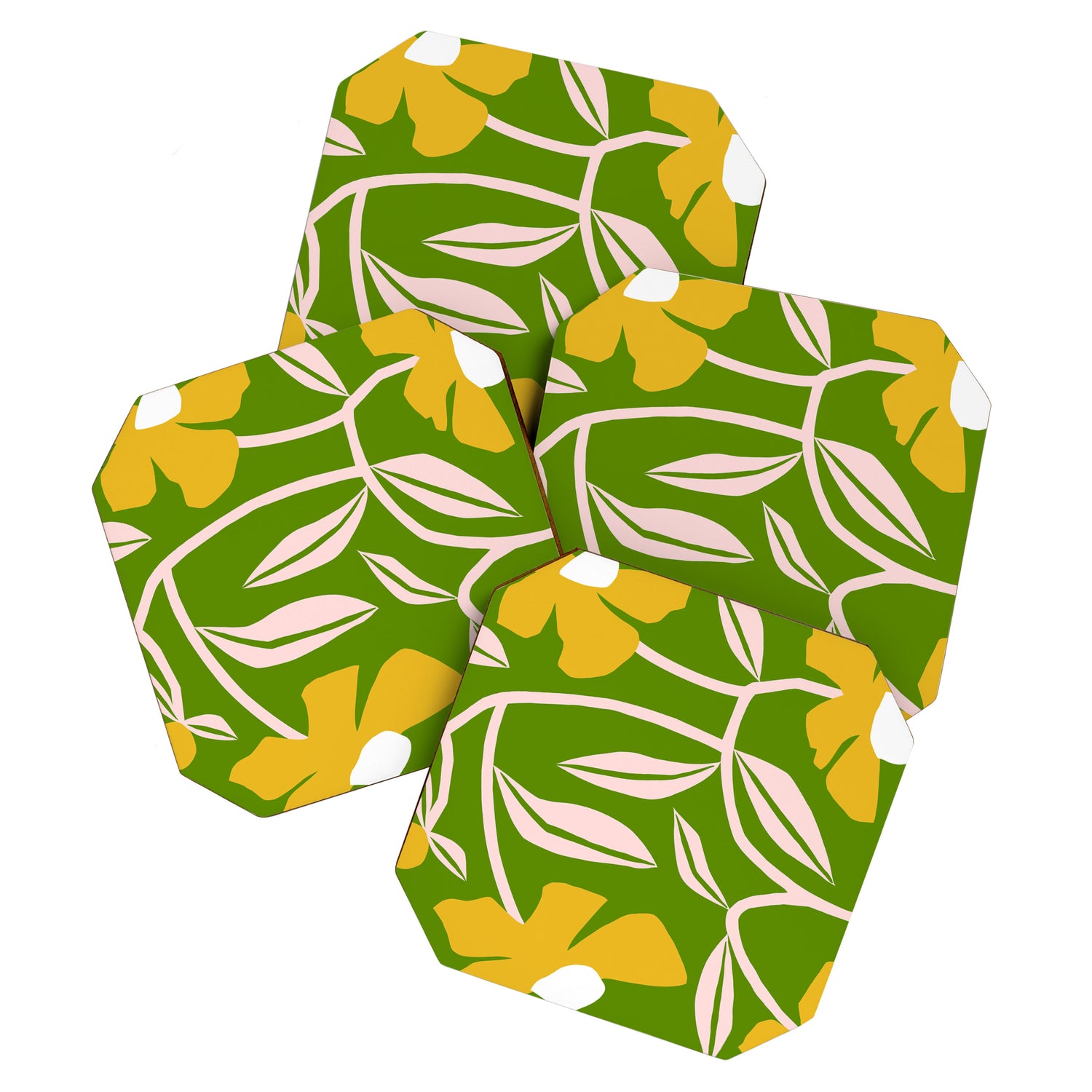 Yellow Flower Vine Coaster Gallery Image 1