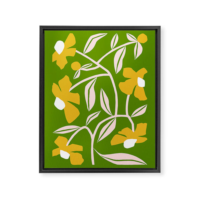 Yellow Flower Vine Framed Canvas Print Gallery Image 1