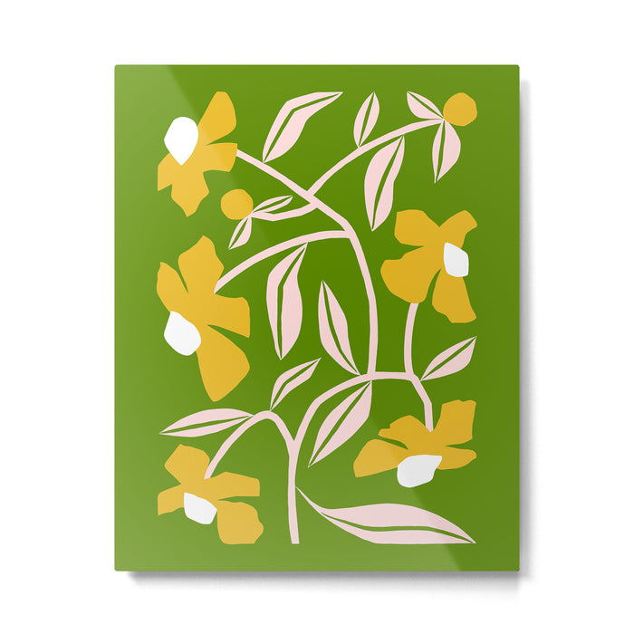 Yellow Flower Vine Metal Print Gallery Image 1